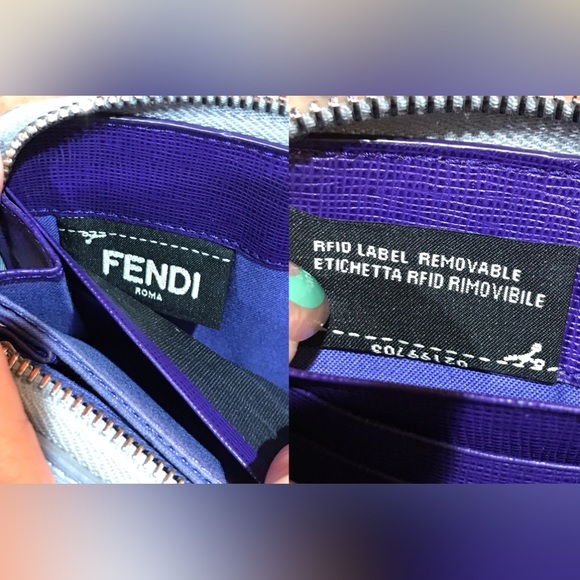 FENDI Monster Long Zip Around Leather Wallet 😍💜🔥 - Picture 8 of 17